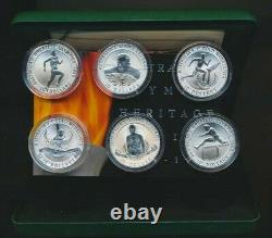 Australia 1994-1996 $10 Olympic Heritage Series 6 coin Pure Silver set Cat $195