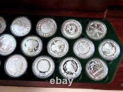 Australia. 2000 Sydney Olympics Set of 16 silver (1oz) $5 Proof Coins. Cased