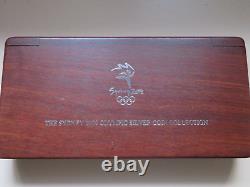 Australia. 2000 Sydney Olympics Set of 16 silver (1oz) $5 Proof Coins. Cased