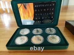 Australia's $10 Silver Olympic Heritage Series 6 Coin Set 1994/5/6