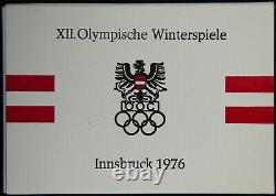 Austria Coin set 7x 100 Schilling silver 1976 Innsbruck Winter Olympics Proof