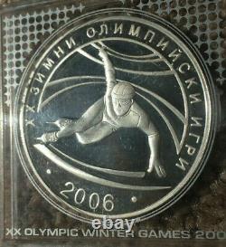 BULGARIA 10 Leva silver coin 2005. UNC. XX Winter Olympic Games Turin 2006