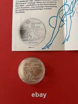Beautiful 1976 Canadian Montreal Olympic Games Silver Coin Set -Original Box