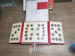 BeiJing 2008 Olympic Mascot 38 Medal Silver Coin Collectors Set. WithCert & Bag