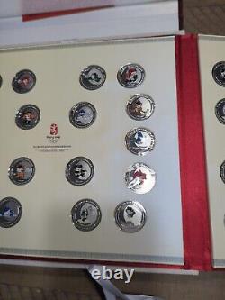 BeiJing 2008 Olympic Mascot 38 Medal Silver Coin Collectors Set. WithCert & Bag