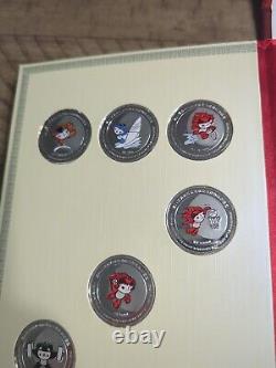 BeiJing 2008 Olympic Mascot 38 Medal Silver Coin Collectors Set. WithCert & Bag