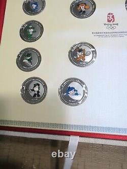 BeiJing 2008 Olympic Mascot 38 Medal Silver Coin Collectors Set. WithCert & Bag