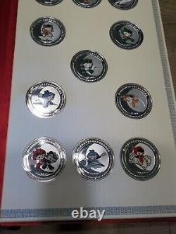 BeiJing 2008 Olympic Mascot 38 Medal Silver Coin Collectors Set. WithCert & Bag