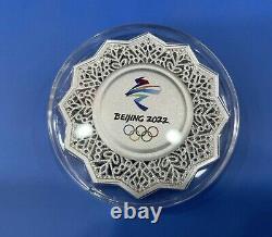 BeiJing 2022 Olympic Official 38g 999 Sterling Filigree Silver Coin Set LE6000