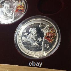 Beijing 2008 Olympics Official Commemorative Silver Coins In Box With COA