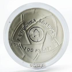 Belarus 100 rubles Olympic Games Handball proof silver coin 2009