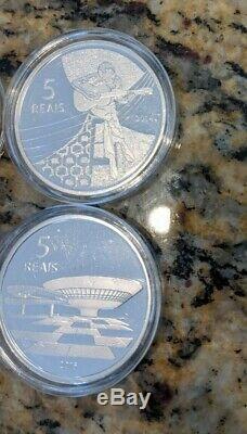 Brazil Silver 5 Reais 2015 2016 Rio Olympic Games 4 Coin Set 25000 Mintage total