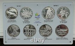 Brazil Summer Olympics 2016 5 Reis Silver Coin Collection. Rare set