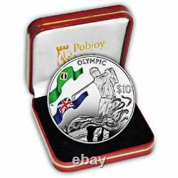 British Virgin Islands 2016 Rio de Janeiro Olympics Silver Golf Colour Coin
