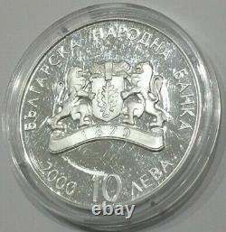 Bulgaria 10 Leva silver coins minted in 2000. XXVII Summer Olympic Games. UNC