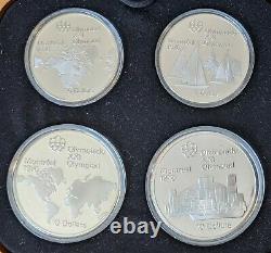 CANADA 1976 MONTREAL OLYMPICS 4-COIN PROOF SET SERIES I 4.32oz 92.5% SILVER