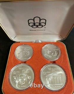 CANADA 1976 MONTREAL OLYMPICS 4-COIN SET SERIES II 4.32 tr oz 92.5% SILVER