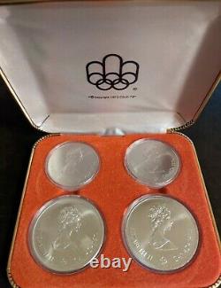 CANADA 1976 MONTREAL OLYMPICS 4-COIN SET SERIES II 4.32 tr oz 92.5% SILVER