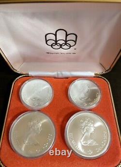 CANADA 1976 MONTREAL OLYMPICS 4-COIN SET SERIES VII 4.32 tr oz 92.5% SILVER