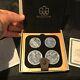 Canada 1976 Montreal Olympics Xxi 4 Coin Silver Proof Set 5 Water Sports #s91