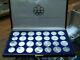 Canada 1976 Sterling Silver Olympic Coins Set 28pcs With Brown Box