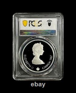 CANADA. 1987, 20 Dollars, Silver PCGS PR69 Top Pop? Olympics, Curling