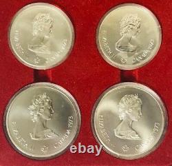 CANADA Montreal Olympics (4) Silver Coin Set 1973 BU OGP 4.336 ASW