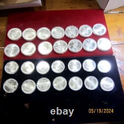 CANADA1976 OLYMPIC (28) COIN UNC. FULL SET. 925 STERLING30.28 OZ's Fine Silver