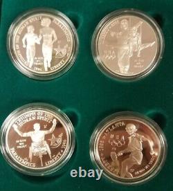 CS0896PDSCiO U. S. MINT COMMEM 8 COIN YEAR 1996-P ATLANTA OLYMPIC PR DOLLARS SET