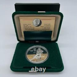 Calgary 1988 Olympic Winter Games SKI ALPIN $20 CAD Silver Coin 1oz TROY