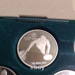 Calgary Olympic 1988 1987 1986 10 Coin $20 Silver Dollar Set