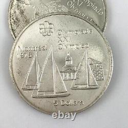 Canada 1973 Olympic Montreal 1976 5 Dollar Coin 2 set Free shipping S13629