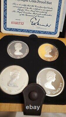 Canada 1976 $5 & $10 Montreal XXI Silver Olympic 28 Delux Coin Set Boxes & Coa