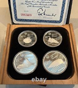 Canada 1976 Montreal Olympic Silver Proof 28 Coins Full Sets, Over 1kg Silver