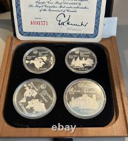 Canada 1976 Montreal Olympic Silver Proof 28 Coins Full Sets, Over 1kg Silver