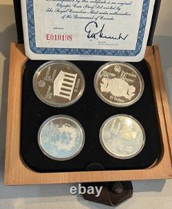 Canada 1976 Montreal Olympic Silver Proof 28 Coins Full Sets, Over 1kg Silver