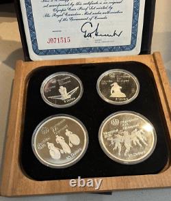 Canada 1976 Montreal Olympic Silver Proof 28 Coins Full Sets, Over 1kg Silver