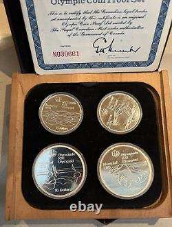 Canada 1976 Montreal Olympic Silver Proof 28 Coins Full Sets, Over 1kg Silver