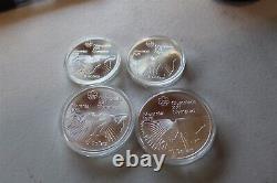 Canada 1976 Montreal Olympics Series VI $5 And $10 Silver Set Of 4 Coins