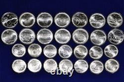 Canada 1976 Olympic Games 28 silver coins set of 5$ and 10$ (all BU coins)