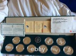 Canada 1985-88 Calgary Olympic PROOF Silver Coin Set 10 Coins with box & COA i
