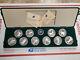 Canada 1988 Calgary Winter Olympic Proof Silver Coin Set 10 Coins With Box & Coa