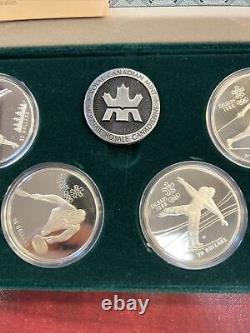 Canada 1988 Calgary Winter Olympic PROOF Silver Coin Set 10 Coins with box & COA
