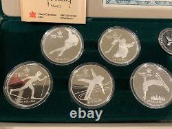 Canada 1988 Calgary Winter Olympic PROOF Silver Coin Set 10 Coins with box & COA i