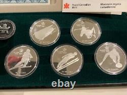 Canada 1988 Calgary Winter Olympic PROOF Silver Coin Set 10 Coins with box & COA i