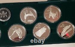 Canada 1988 Calgary Winter Olympics Proof 1 oz Silver 10 Coin Set with Box & COAs
