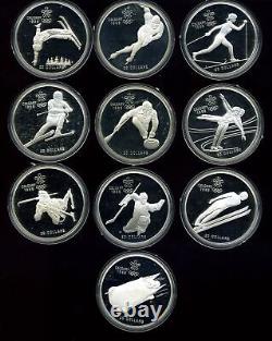 Canada 1988 Olympic Games in Calgary Proof Sterling Silver 20 Dollar 10-Coin Set