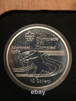 Canada Olympics SILVER $5 & $10 Gem BU Coin Set in Wood Boxes