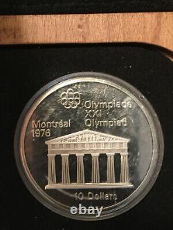 Canada Olympics SILVER $5 & $10 Gem BU Coin Set in Wood Boxes