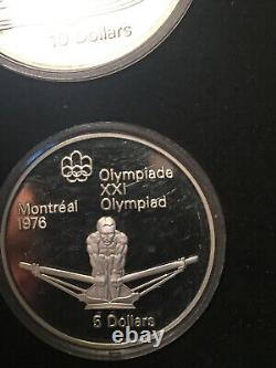 Canada Olympics SILVER $5 & $10 Gem BU Coin Set in Wood Boxes